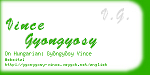 vince gyongyosy business card