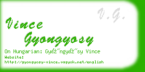 vince gyongyosy business card